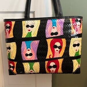 Escape Essentials Hand Painted Straw Bag